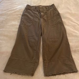 Ann Taylor Loft cargo cropped baggy pants